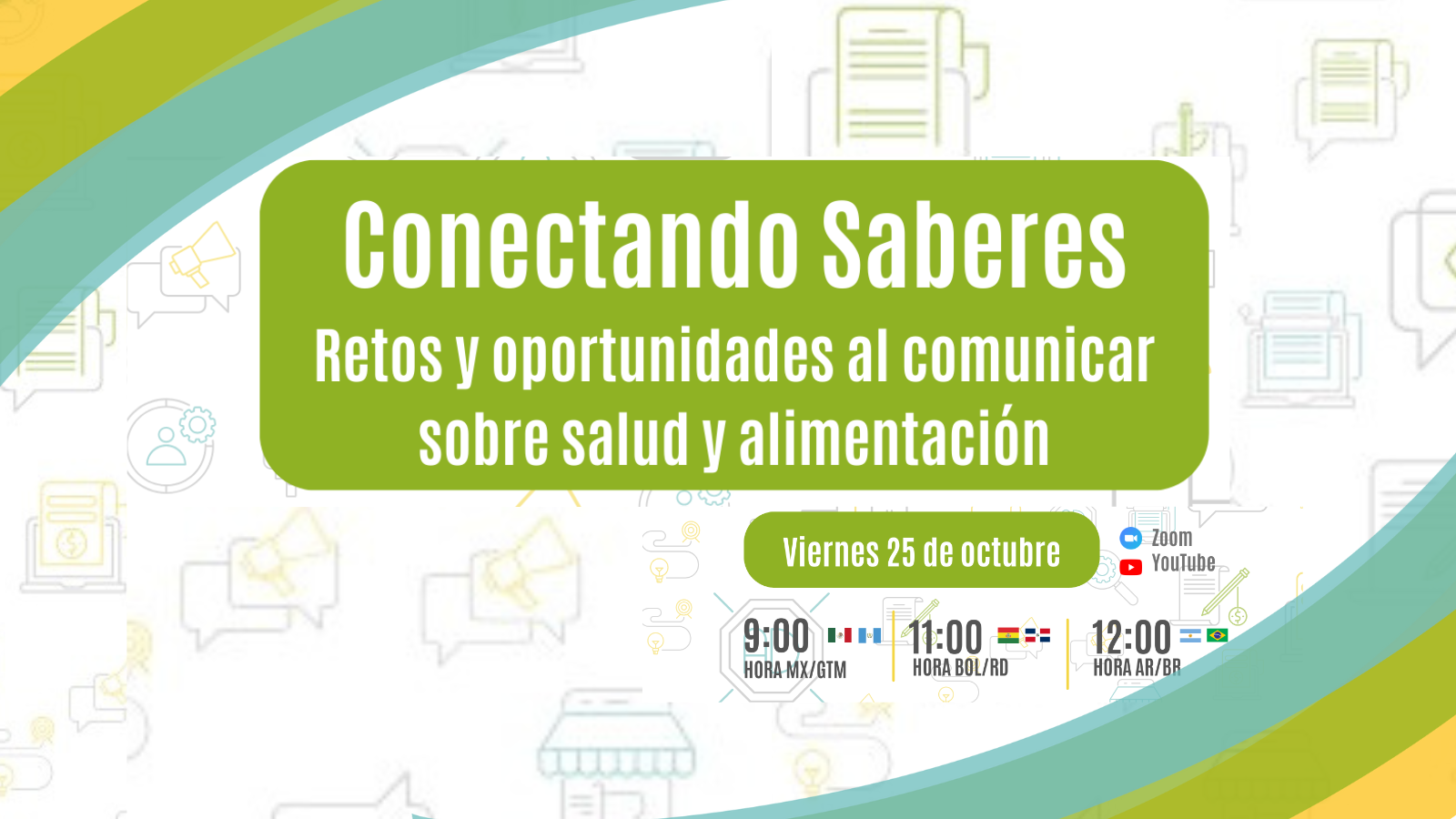 Saludable Saberlo te invita al webinar «Conectando Saberes. Retos y oportunidades al comunicar sobre salud y alimentación»